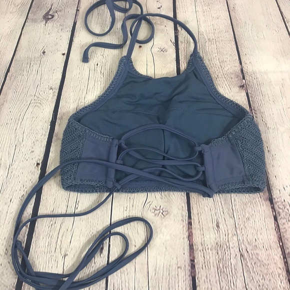 Xhilaration Women's  Crochet High Neck Bikini Top - Picture 4 of 6